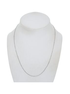 Vintage Italy Sterling Silver 925 0.8mm Squared Snake Chain Necklace 18"